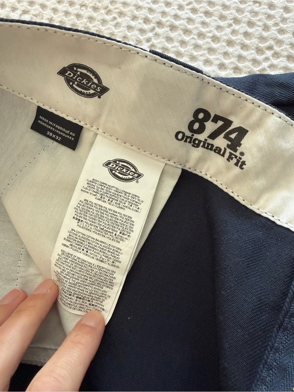 Dickies Navy 874 Original Fit Pants - Like New - 38x32